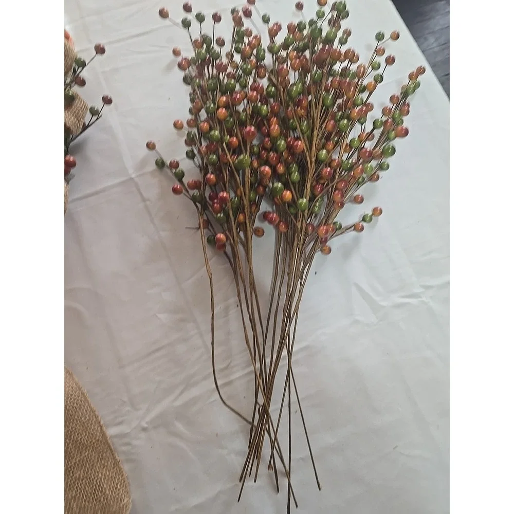 Artificial Fall Wreath Door Wall Autumn Harvesr Thanksgiving Decor 14‎ Picks